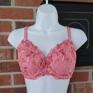 Soma Pink  Sensuous Sides Full Coverage Lace Bra Size 40C